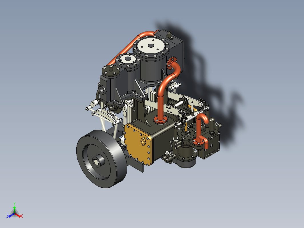 蒸汽机(混合压缩气体发动机)