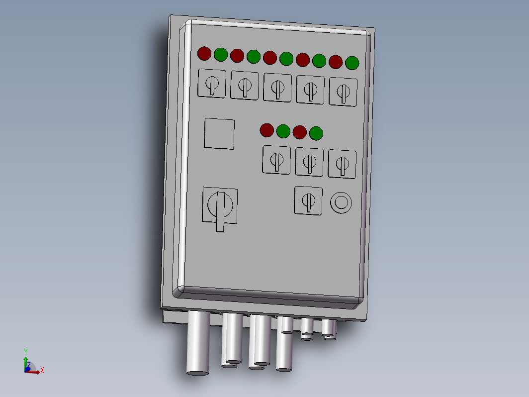 防爆电控箱2 3D图