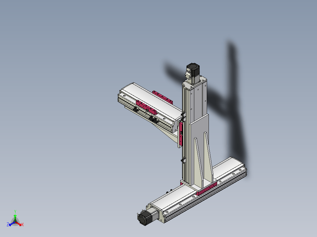三轴直立悬臂滑台 丝杆模组 自动搬运滑台