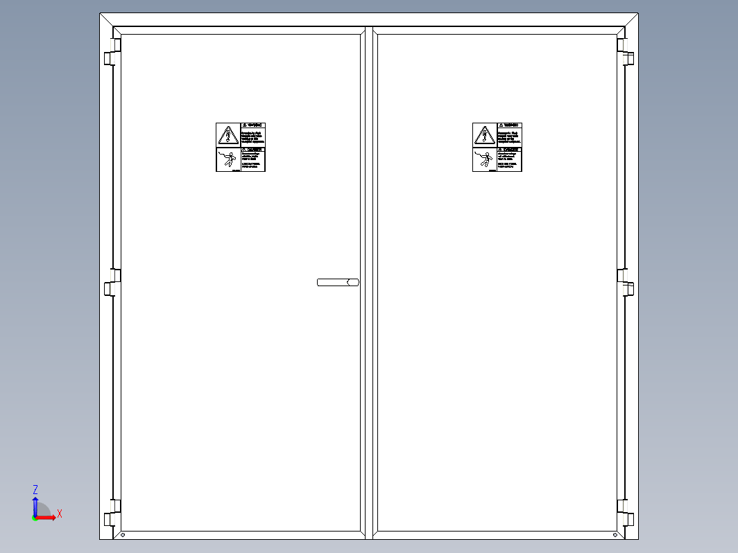 金属门 2 x 100 x 200 cm