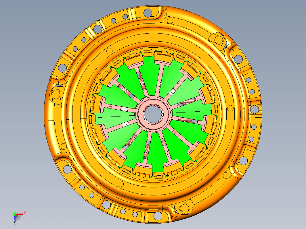 离合器总成3D