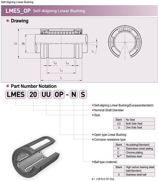 线性衬套 LMES16UUOP & LMES20UUOP缩略图