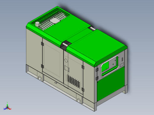 柴油发电机组3D模型缩略图