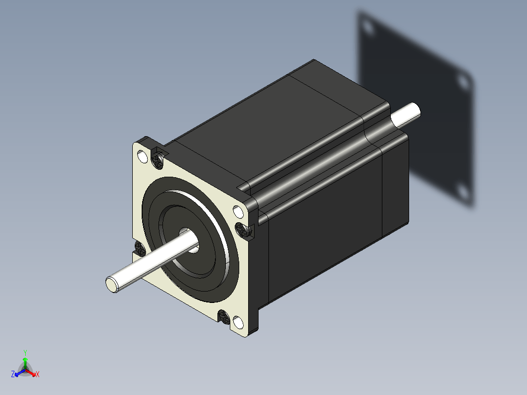 步进电机3D图57J1876-447-6.25