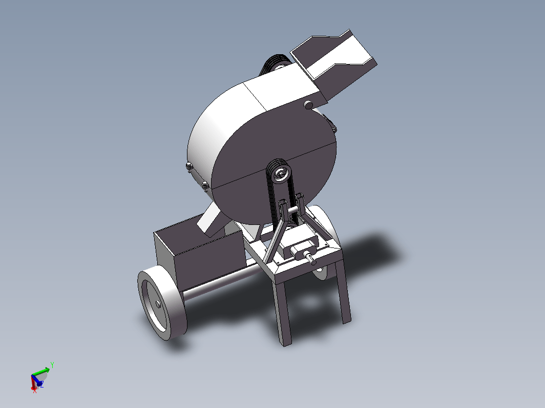 小型可移动式树枝粉碎机的设计+CAD+说明书