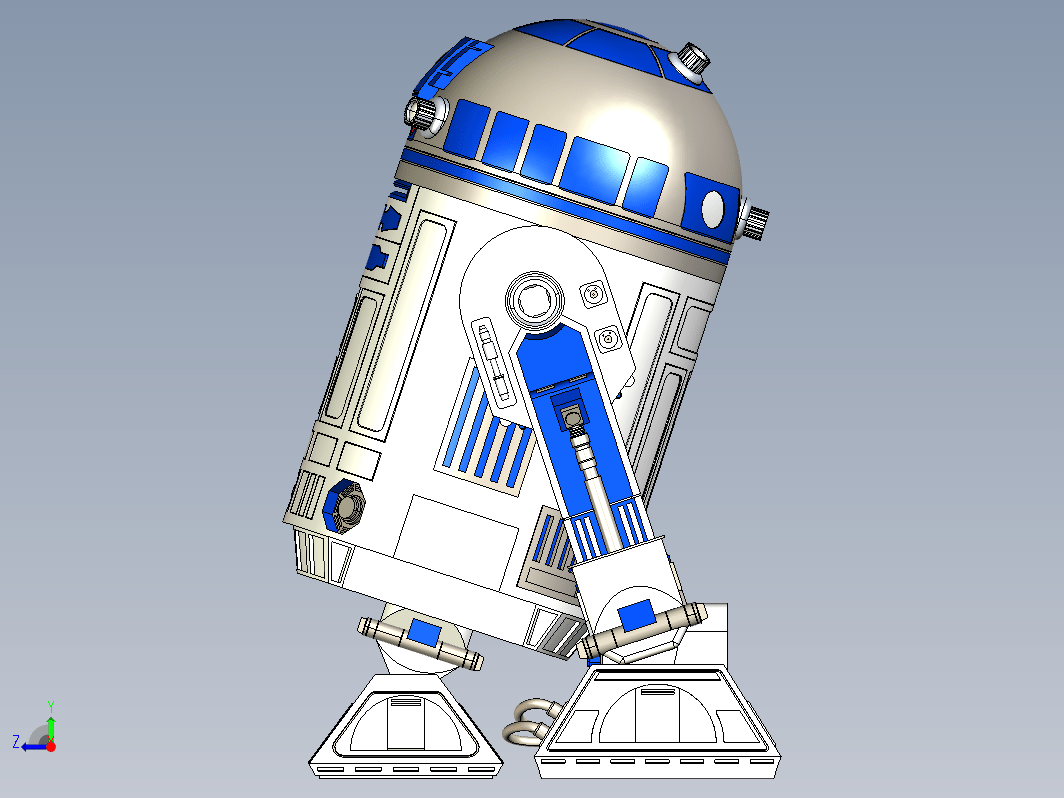 R2-D2星球大战机器人造型