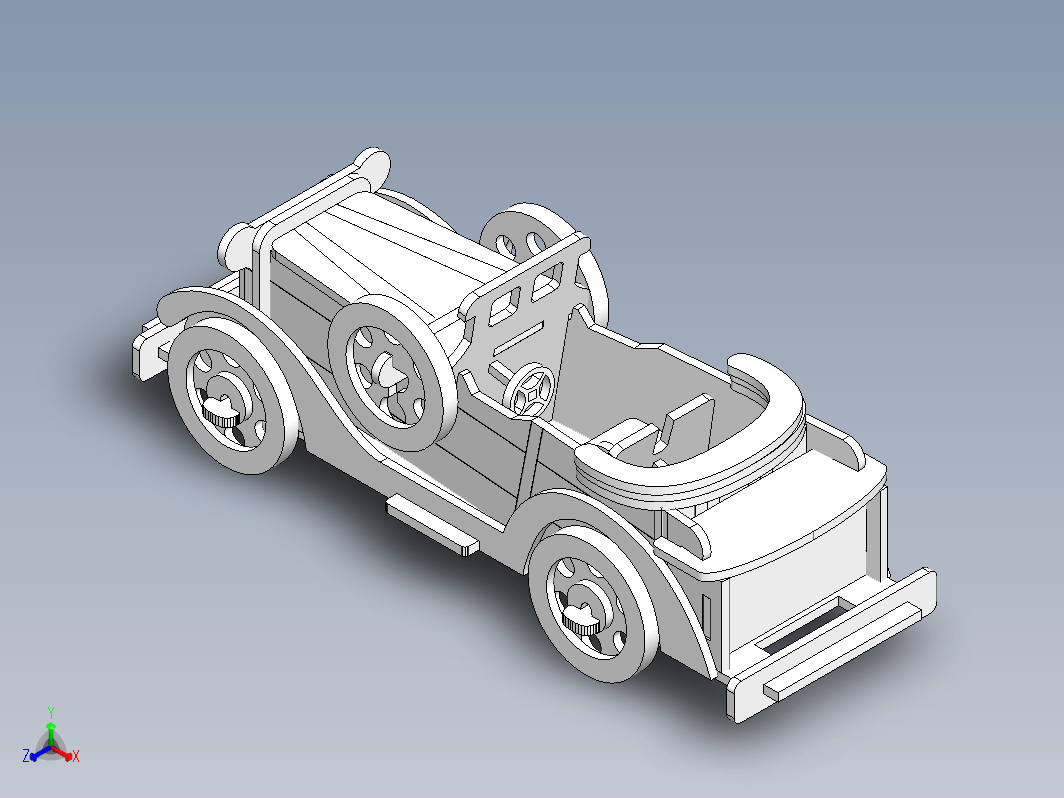 old-car老爷车拼装玩具车