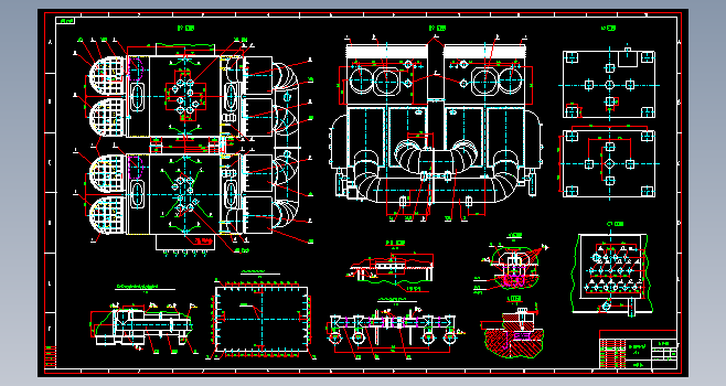 N-38000-15型600MW凝汽器CAD总图及部件