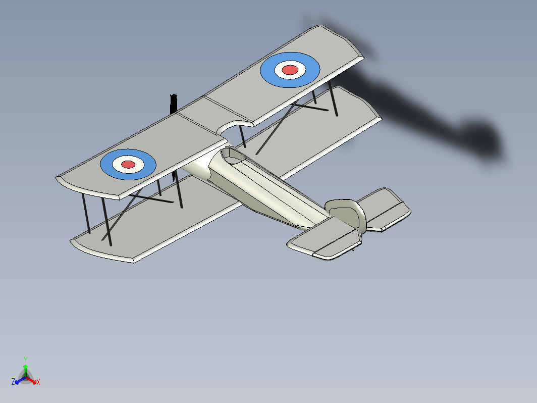 Sopwith Pup单座双翼战斗机简易模型