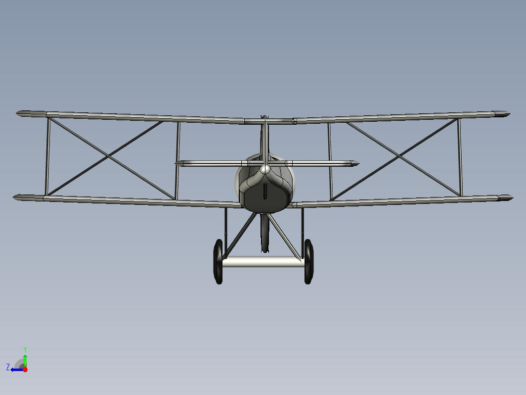 Sopwith Pup单座双翼战斗机简易模型