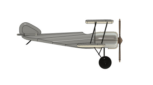 Sopwith Pup单座双翼战斗机简易模型缩略图