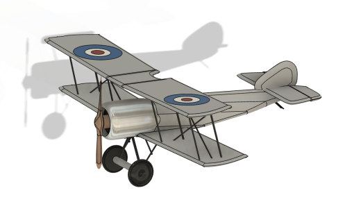 Sopwith Pup单座双翼战斗机简易模型缩略图