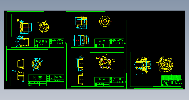 夹线体cad装配图和零件图