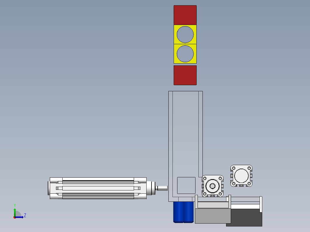 动画圆柱体的立方体