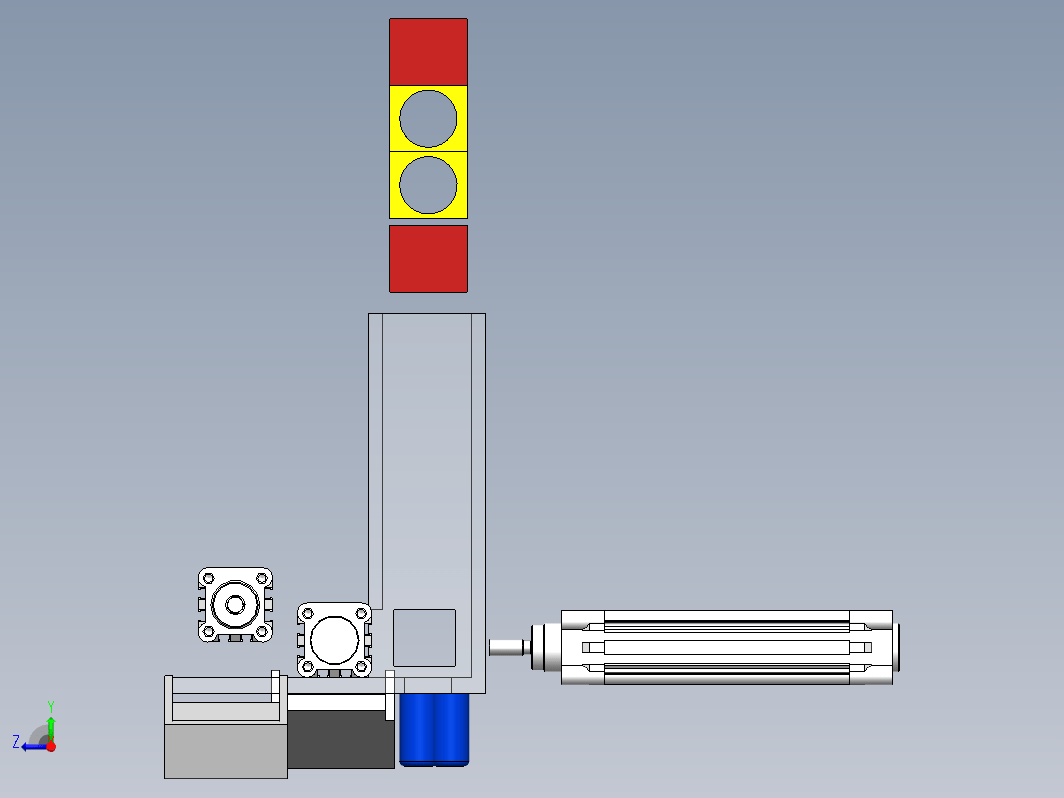 动画圆柱体的立方体