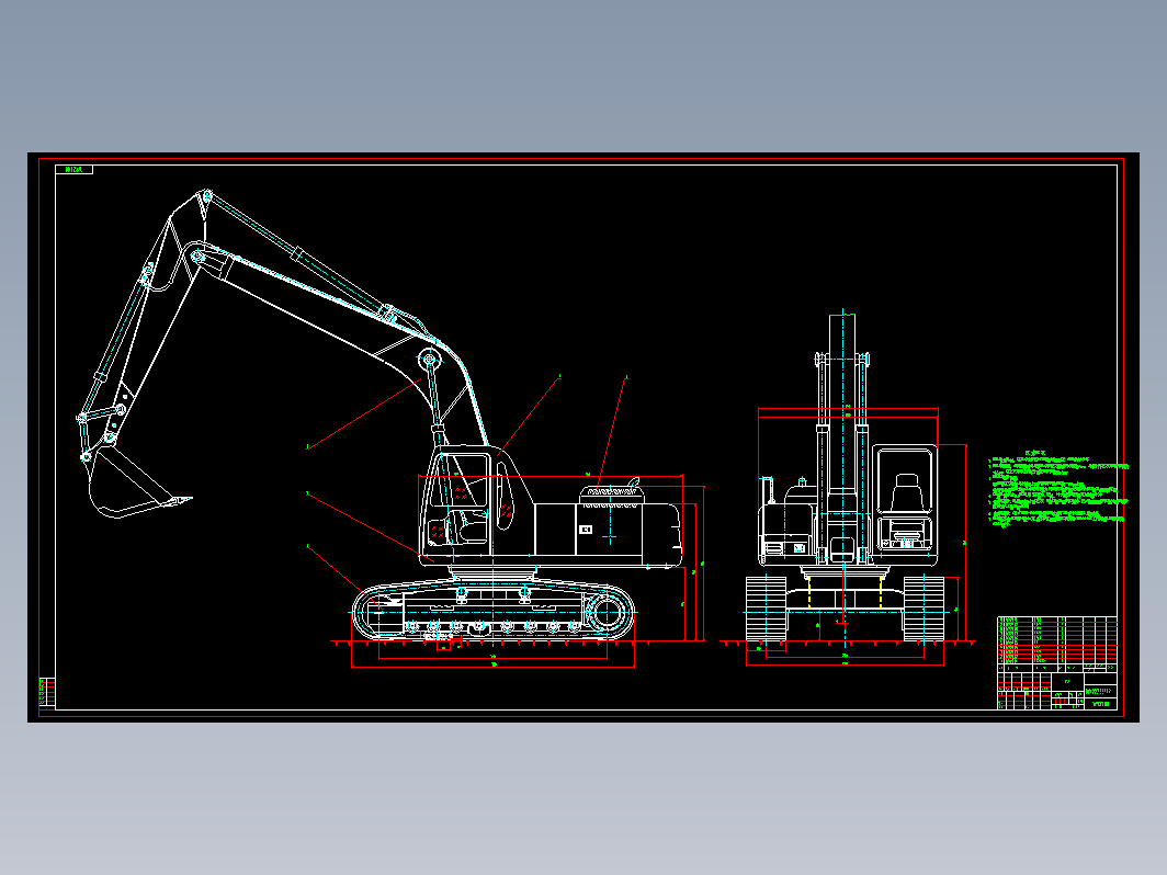 挖掘机图纸WY220总图