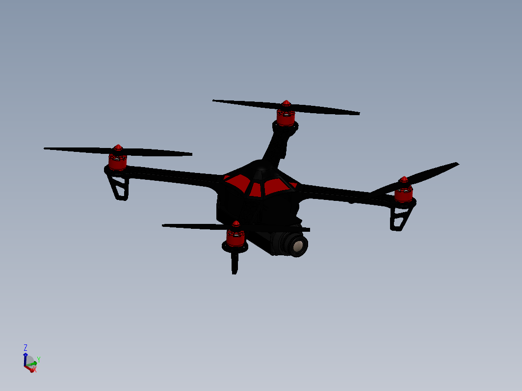 drone-21简易四轴无人机框架结构
