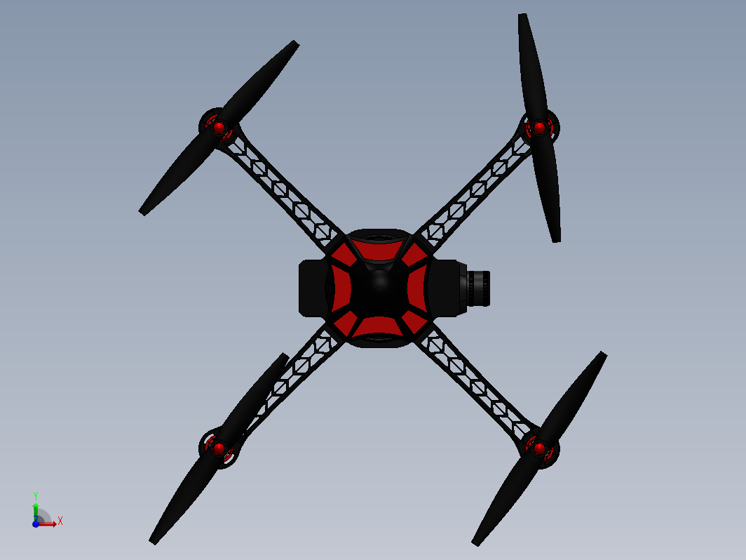 drone-21简易四轴无人机框架结构