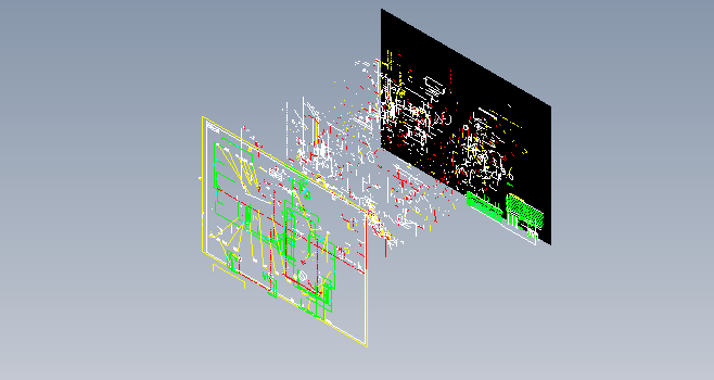 F0142-TBD234V8水冷四冲程柴油机(陆用)CAD外形总图