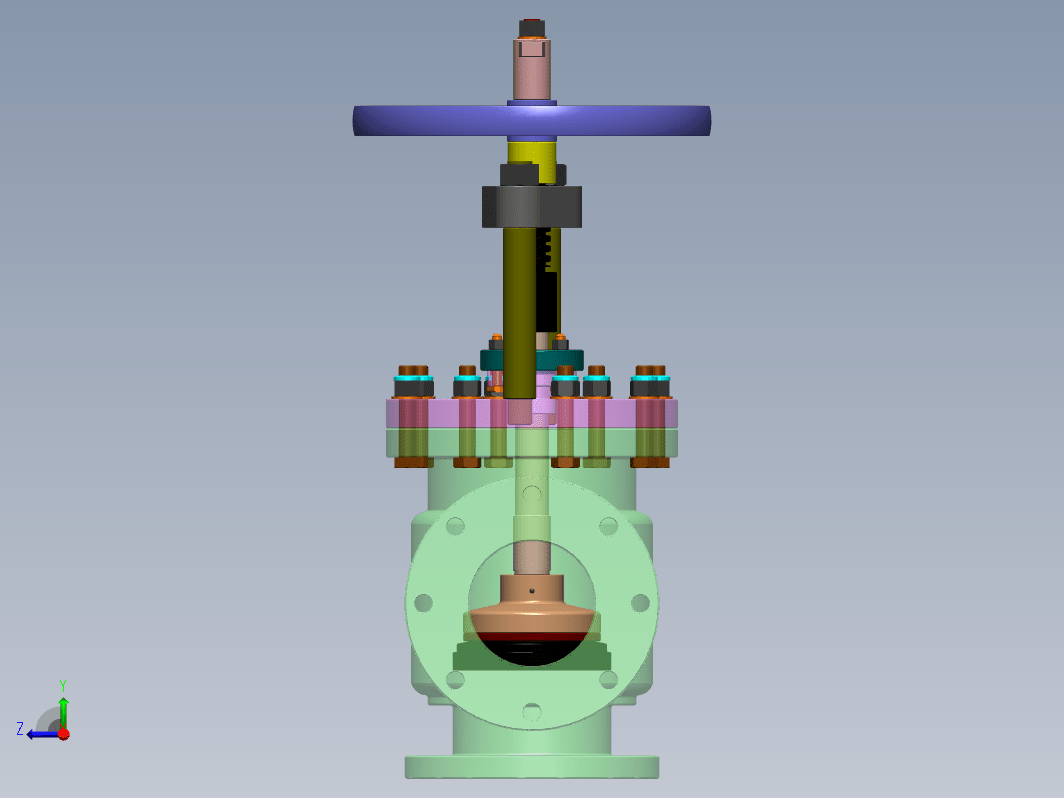 solidworks截止阀