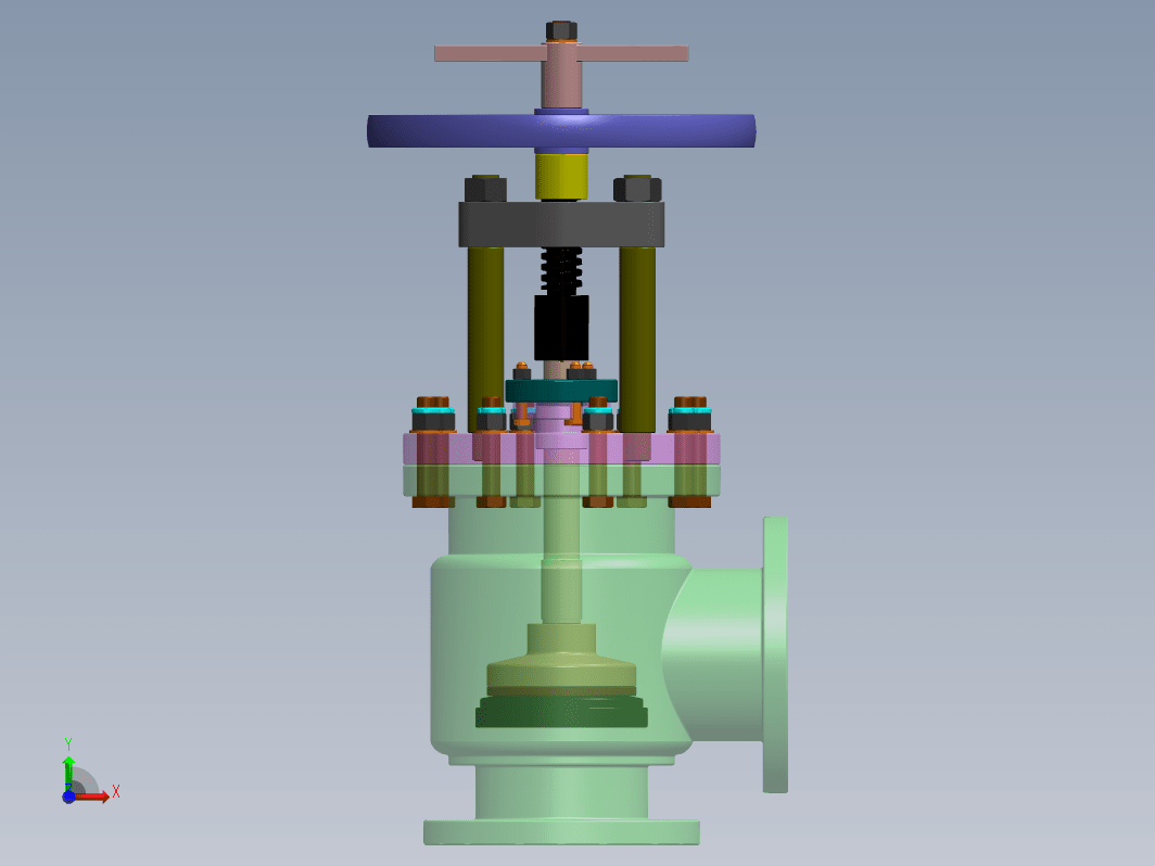 solidworks截止阀