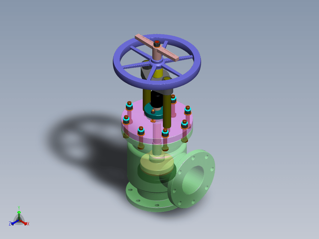 solidworks截止阀