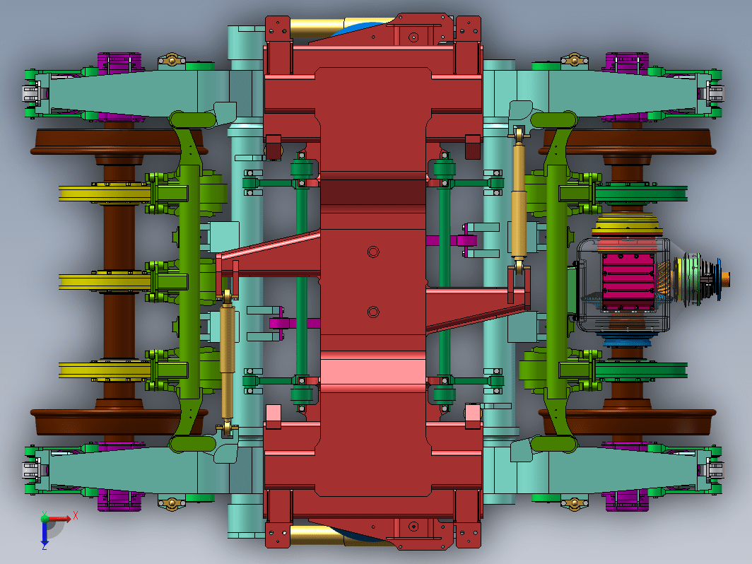 CRH5型动车组转向架模型