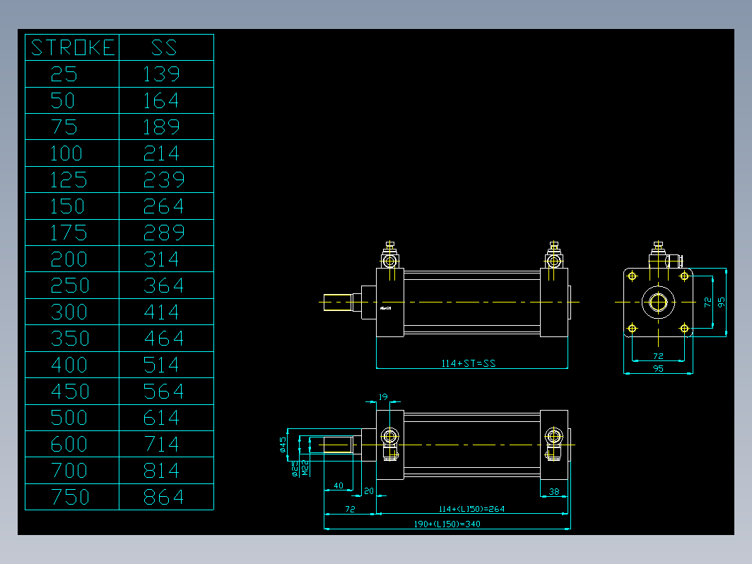 气缸 MB80