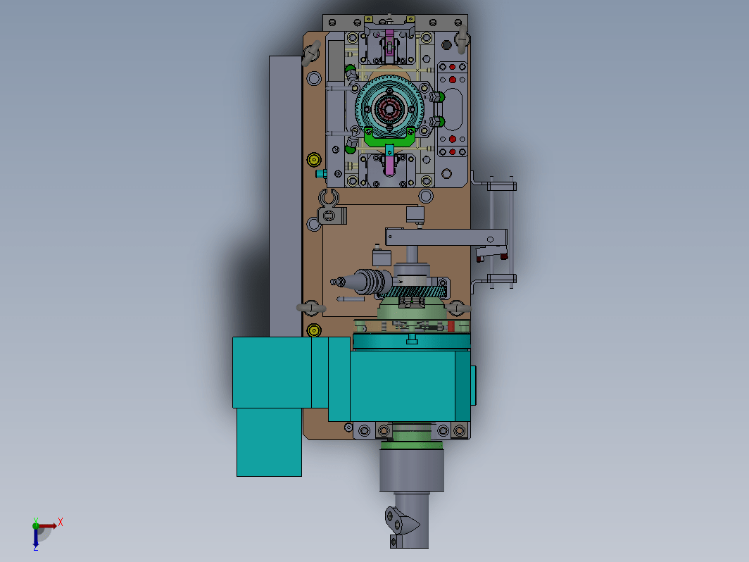 输出主动齿轮液压夹具组立图