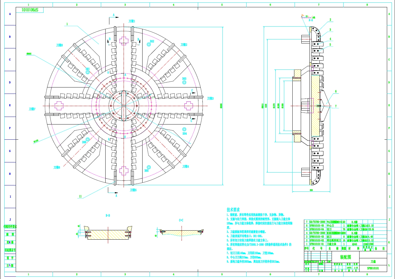 泥浆式地下管廊盾构机刀盘与刀盘驱动方案设计+CAD+说明书