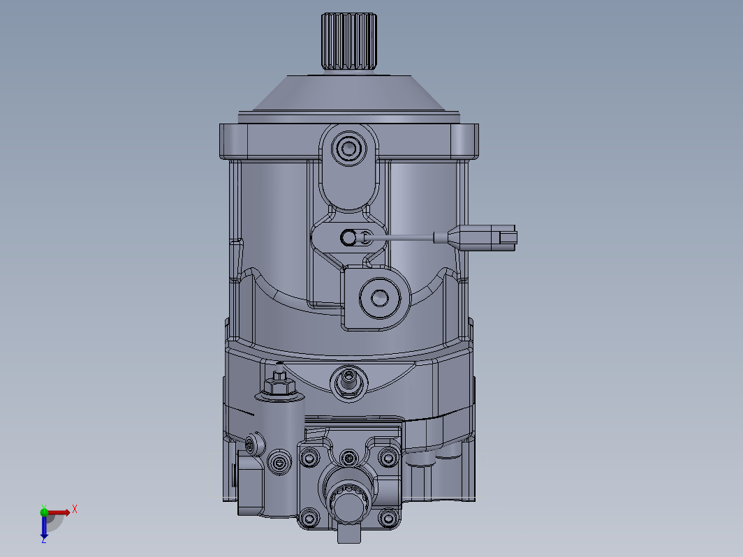 HM6V-115轴向柱塞变量马达设计三维SW2020带参+CAD+说明书