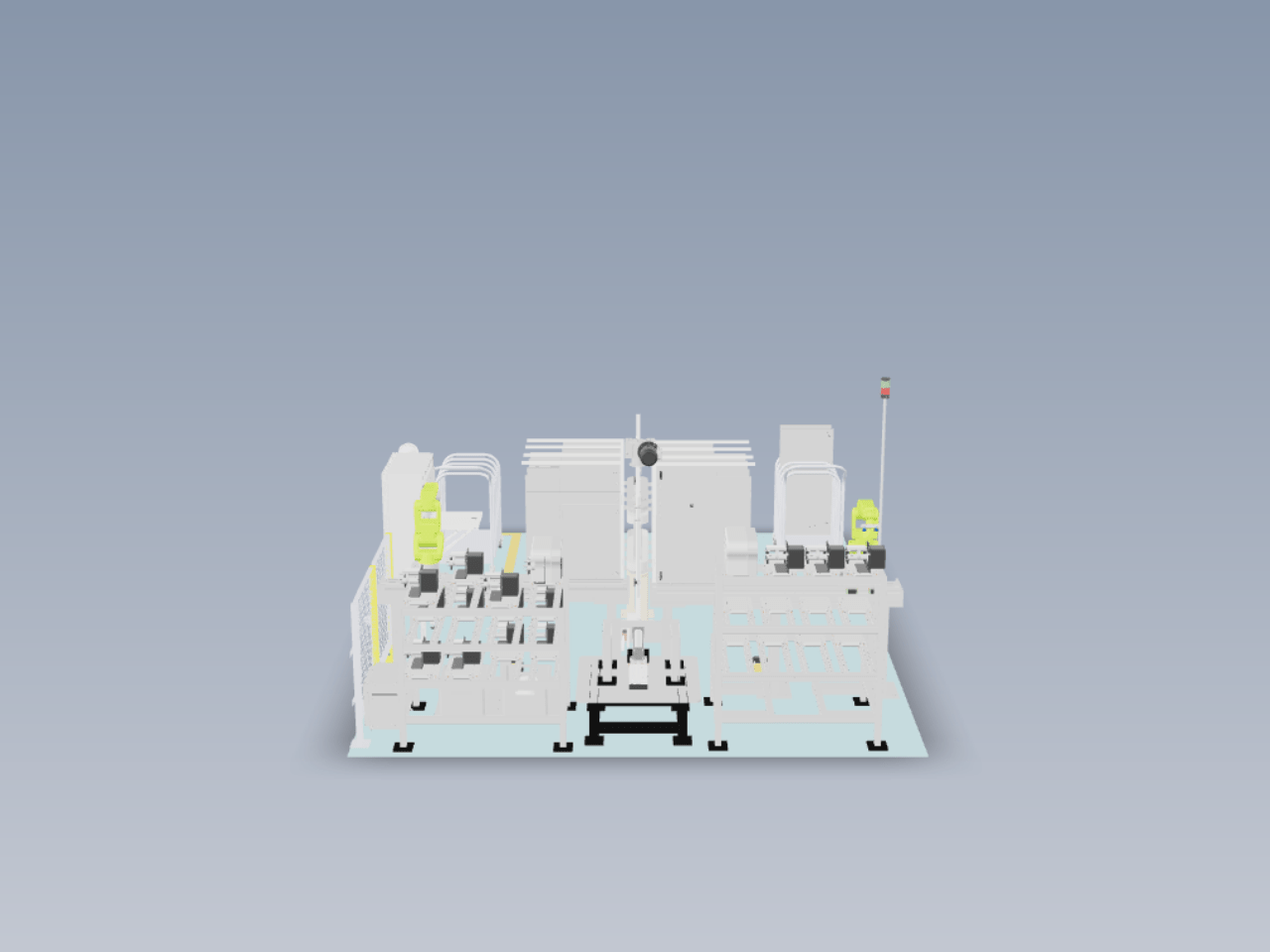 机器人生产线布局 Sticker Cell Layout