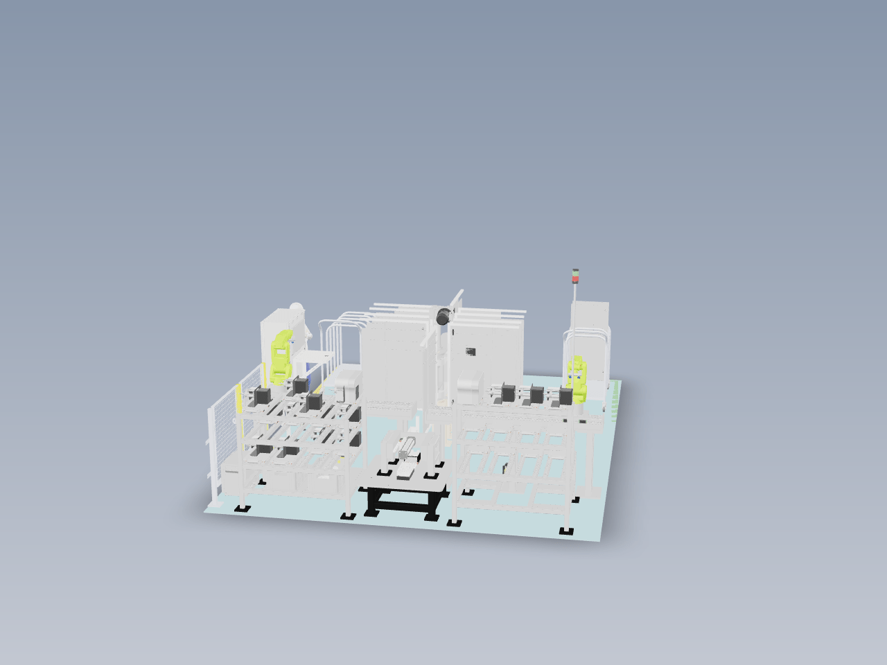 机器人生产线布局 Sticker Cell Layout