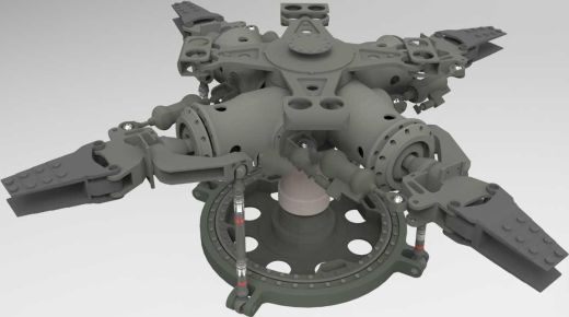 【841】UH-60黑鹰直升机的主旋翼头组件SW设计缩略图
