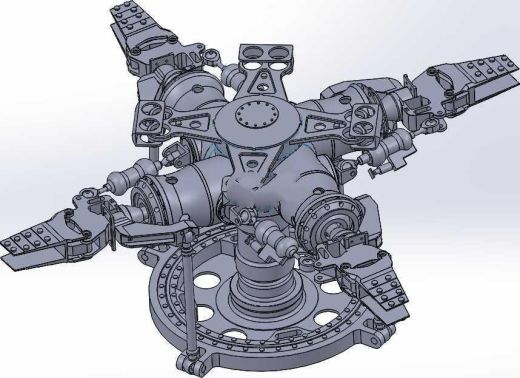 【841】UH-60黑鹰直升机的主旋翼头组件SW设计