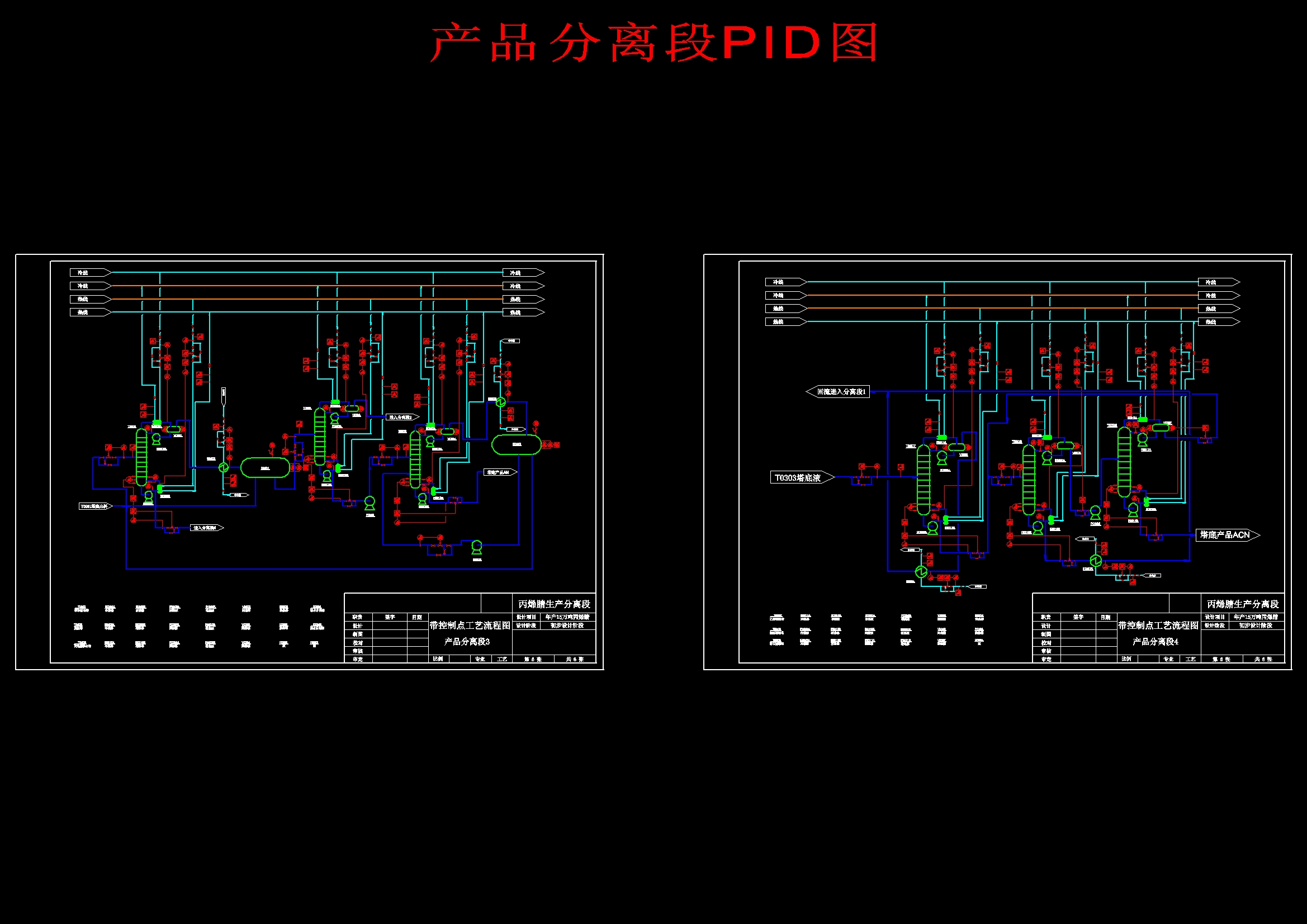 丙烯氨氧化法制丙烯腈化工工艺设计图集