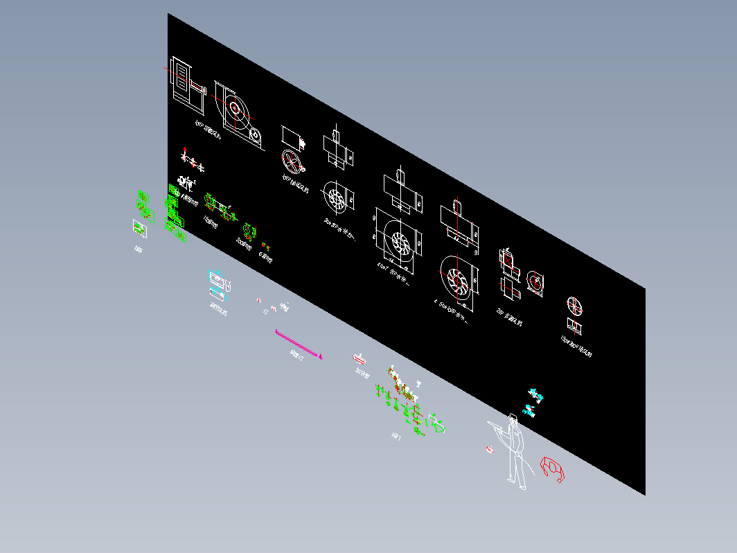 风机、轴承、阀门、脚轮、快速扣、十字吊具等模块