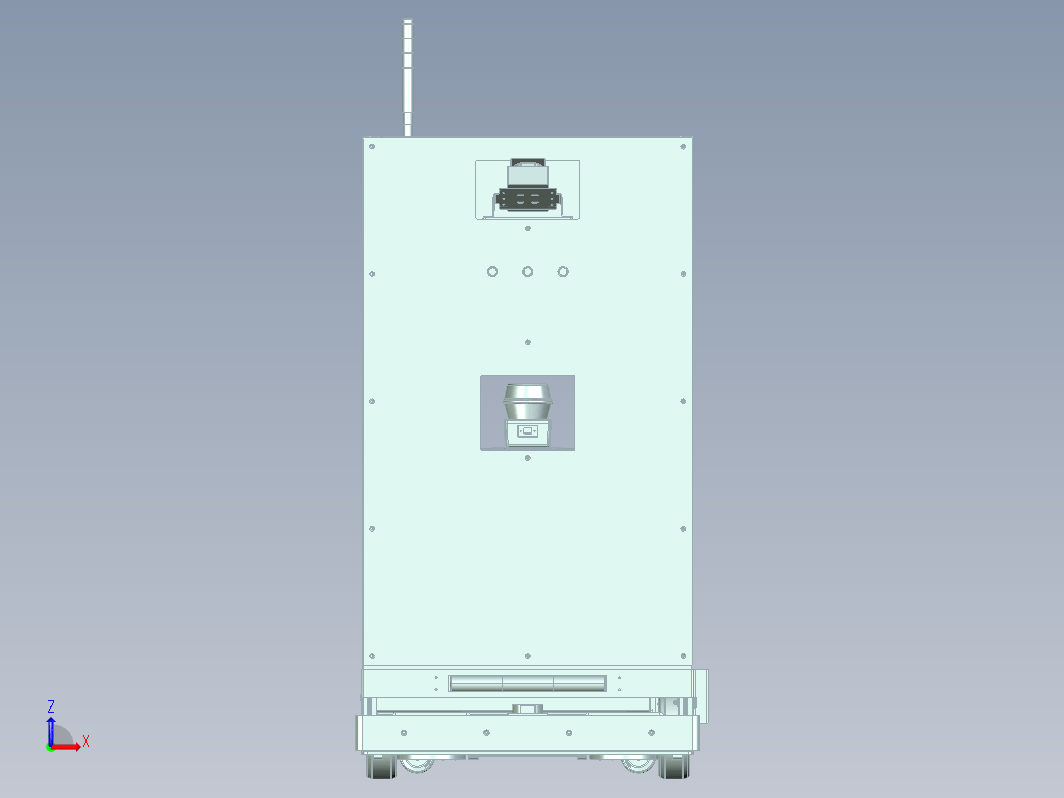 激光雷达传感器AGV小车3D图纸 x_t格式