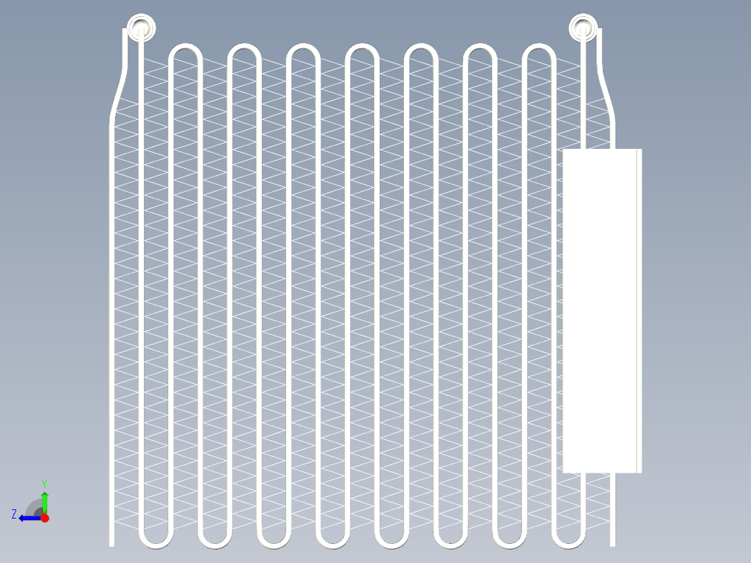 微通道冷凝器设计三维