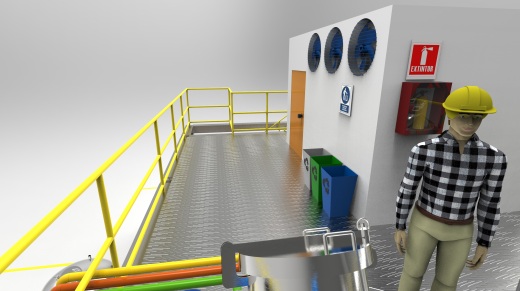 奶油生产厂模型3D缩略图