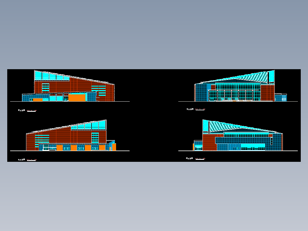 东莞市展示中心CAD建筑设计图纸