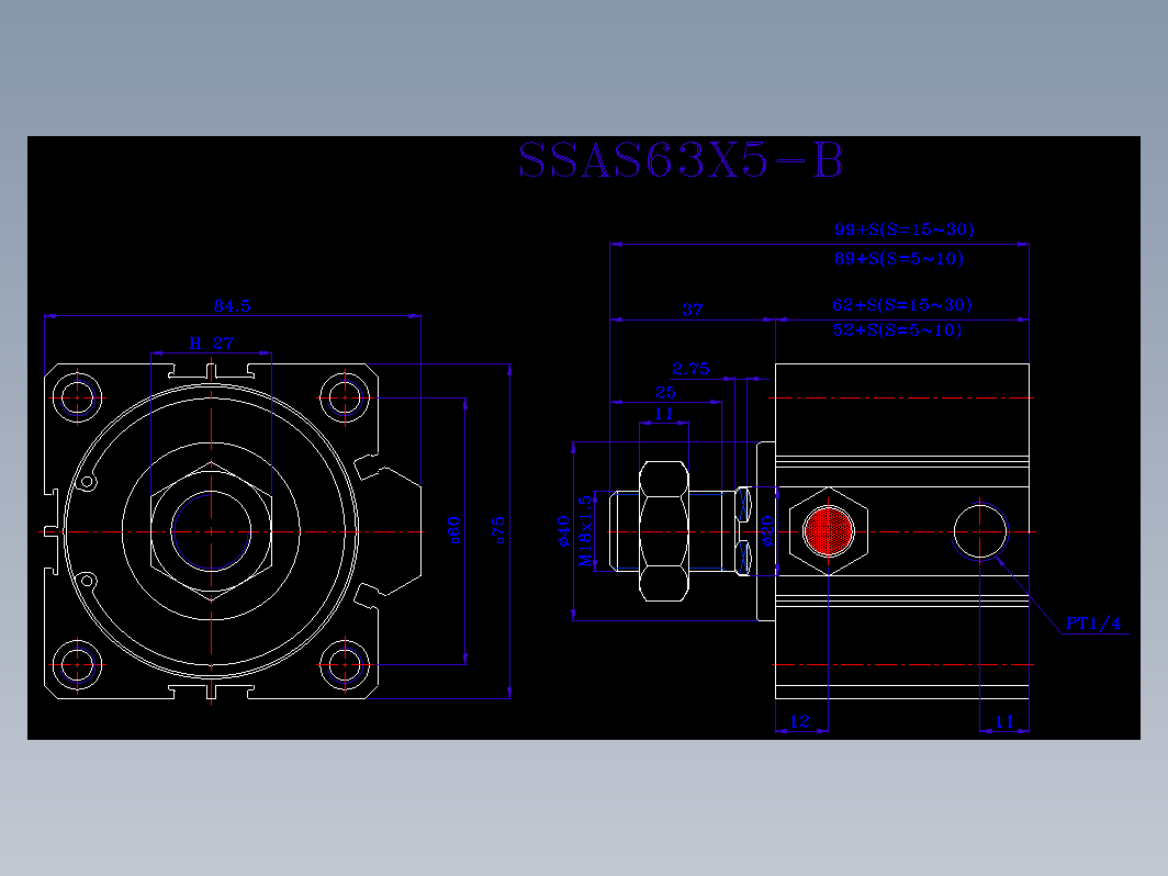 SDA气缸 83-SSA-63-SW