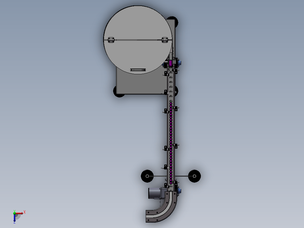 制药公司铝罐给料机3D模型