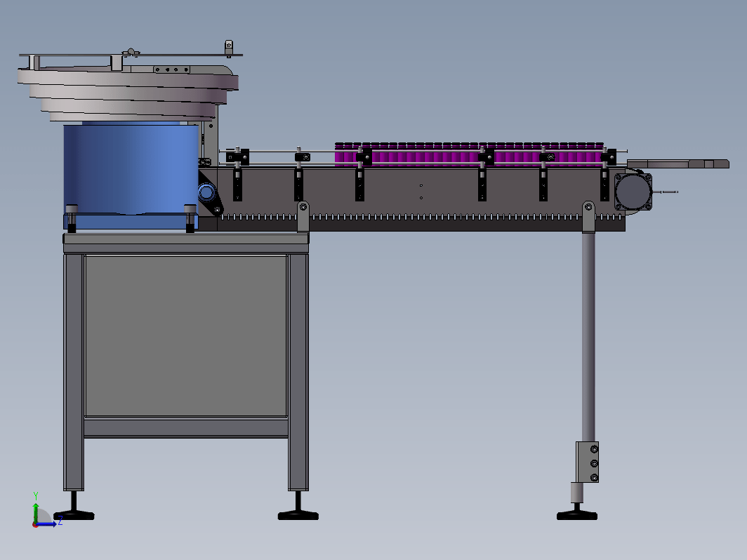 制药公司铝罐给料机3D模型