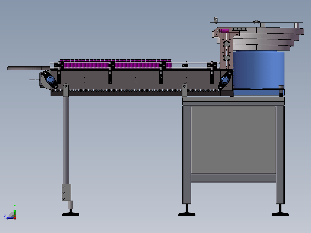 制药公司铝罐给料机3D模型