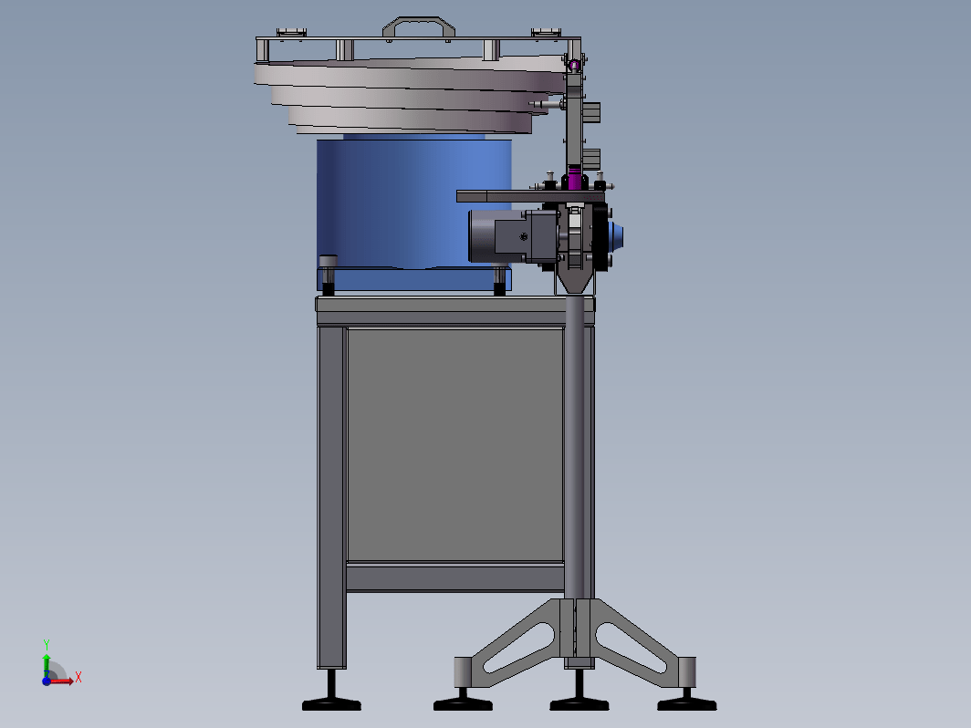 制药公司铝罐给料机3D模型