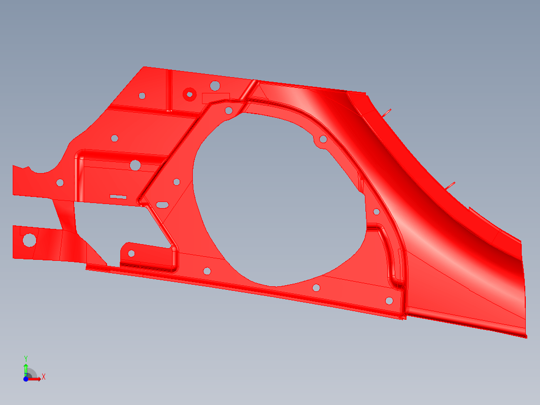 大型汽车门板模具原档6812-3D