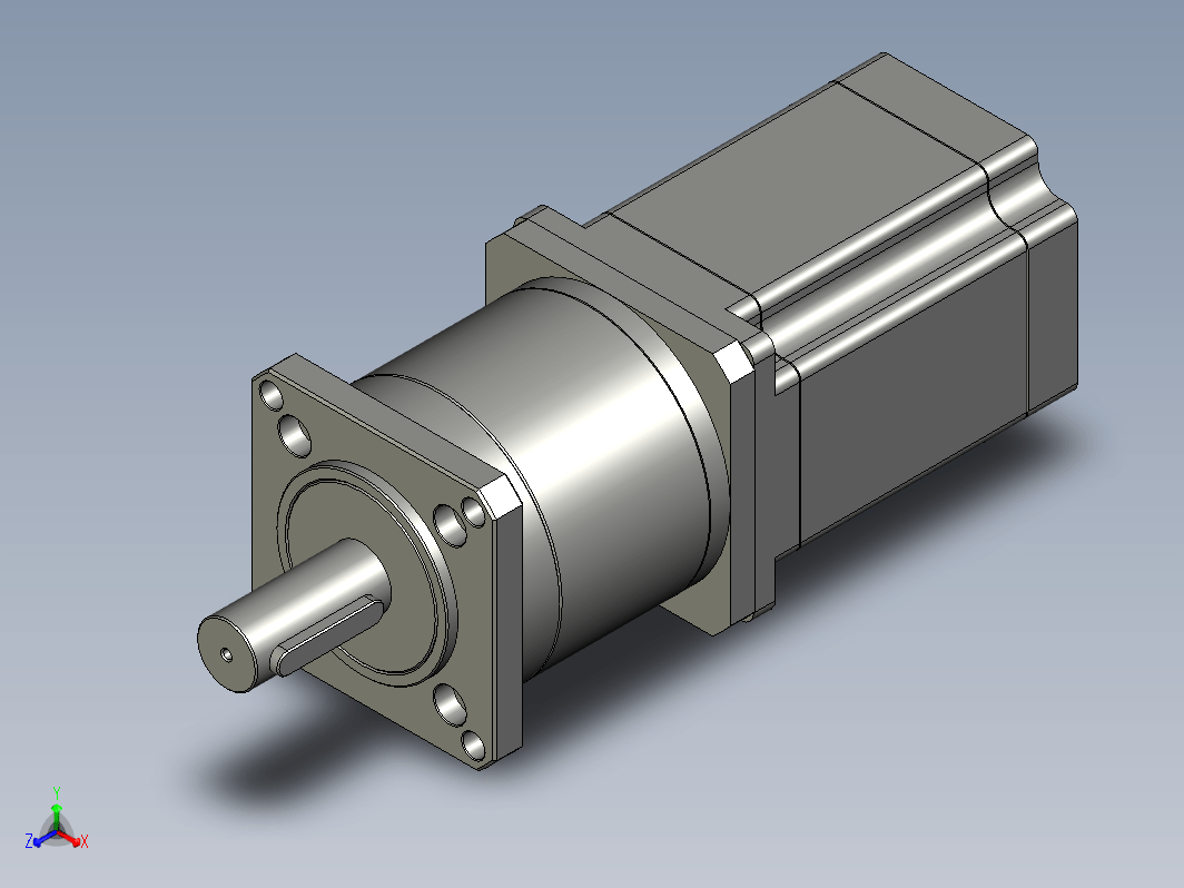 YK57HB76-PG15  57mm两相步进减速机电机（3D）