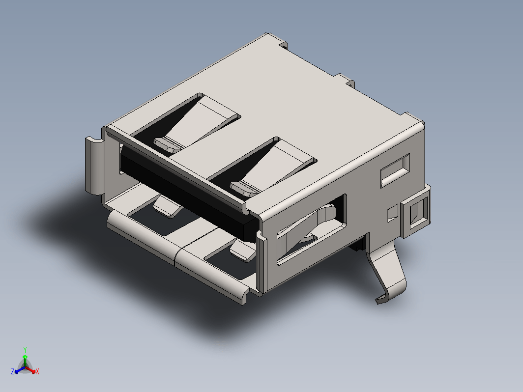 USB 连接器 A 型母头 PCB 安装