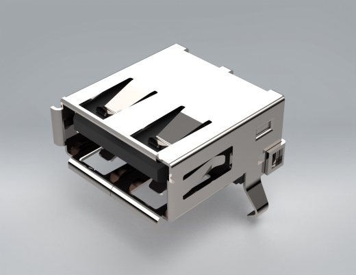 USB 连接器 A 型母头 PCB 安装